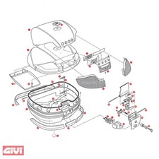 Base valigia givi - base, per