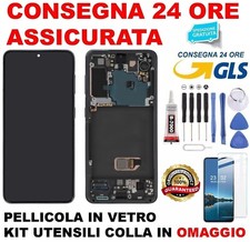 DISPLAY SAMSUNG GALAXY S21 5G G991 ORIGINALE AMOLED BIANCO NERO VIOLA ROSA