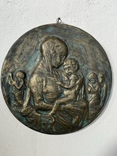 ➰ Medaglione bassorilievo ceramica Faenza Madonna Ceramics Keramic Céramiques