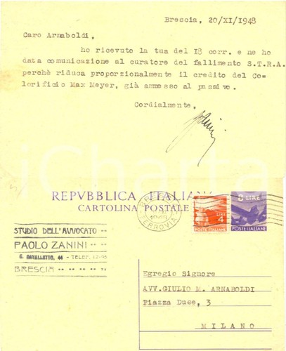 1948 brescia avv - 1948, zanini