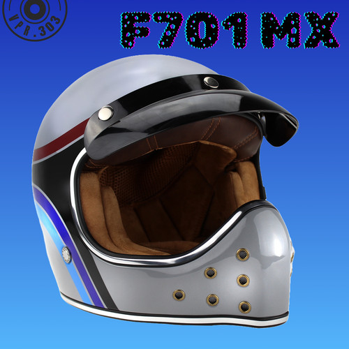 Casco motocross retro - motocross,