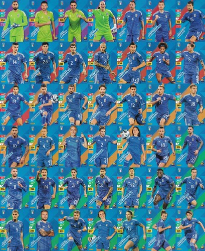 Cards azzurri adrenalyn - azzurri, xl