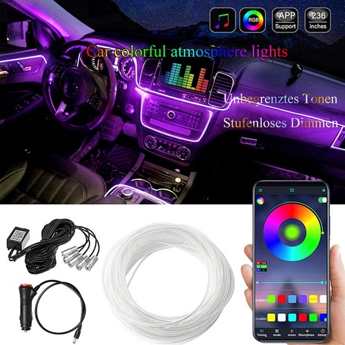 Strisce led interni auto fibra - strisce,