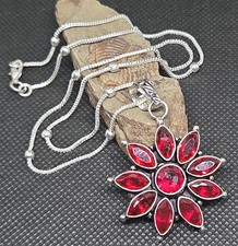 Ciondolo granato + collana in