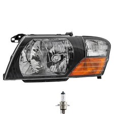 Faro Sinistro Per Mitsubishi Pajero Tipo V60 Anno 00-06 Nero H4 RKT