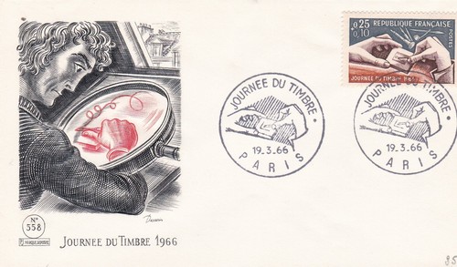 Francia 1966 fdc - francia, giornata