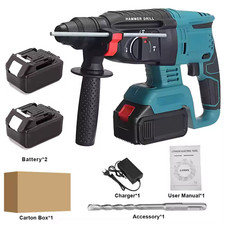 Trapano Tassellatore Martello Demolitore Percussione 2 Batterie 21V