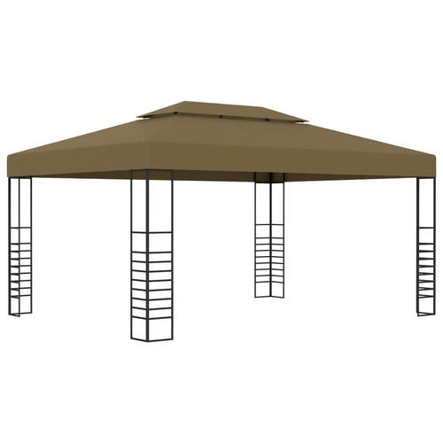 Gazebo taupe polyester - taupe, steel