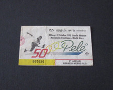 BIGLIETTO PELE 1990 ULTIMA PARTITA MAGLIA BRASILE 50° COMPLEANNO MILANO SAN SIRO 31/10/1990