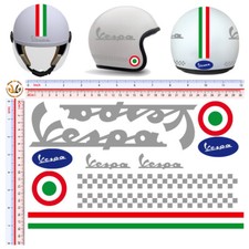 Vespa adesivi casco argento