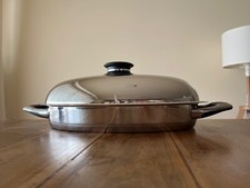 Pentola AMC cottura pesce acciaio 3.5L 27x47 (ai lati), mai usata 