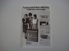 advertising Pubblicità 1969 STUFE WARM MORNING