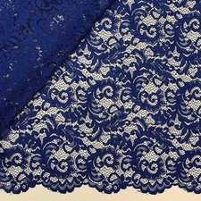 Tessuto Pizzo Romance Blu