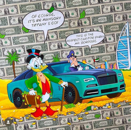 Scrooge mcduck rolls - "scrooge, rolls-royce"