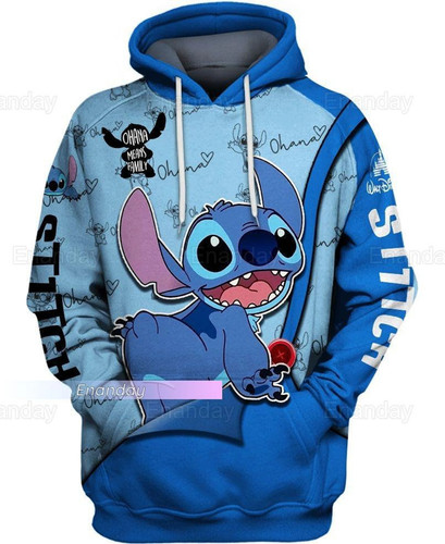 Felpa con cappuccio stitch - con,