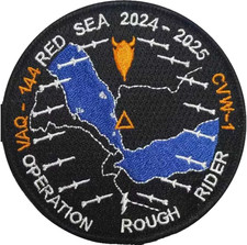 US NAVY PATCH: Electronic Attack Squadron VAQ-144 Operazione Rough Rider CVW-1