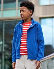 Giacca di Pile Bambini Unisex Protezione Mento 2 Tasche con Chiusura Zip 98 -