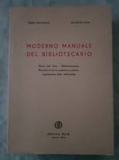 Libro Autografato Moderno manuale del bibliotecario R. Frattarolo 1974 Elia Su1