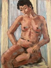 Bellissimo Pittura 1980 Donna