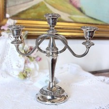 Candelabro antico in argento