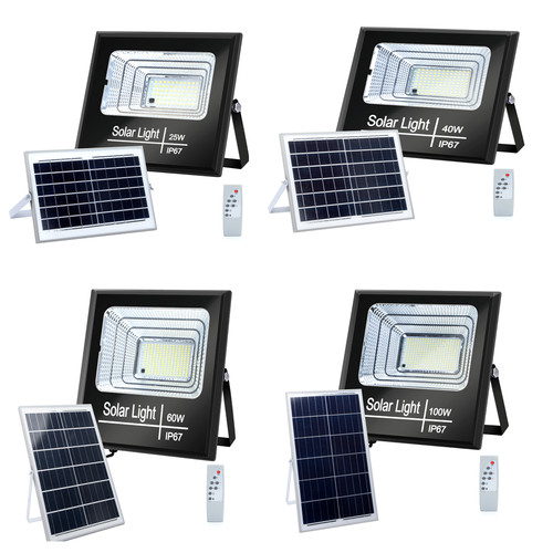 Faro led con pannello solare - con,