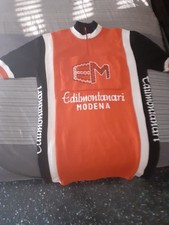 MAGLIA SHIRT VINTAGE '80 CYCLING CICLISMO EDIL MODENA. LANA WOOL 4