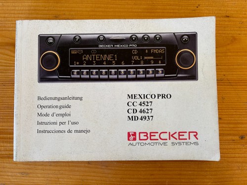 Manuale istruzioni becker - istruzioni,