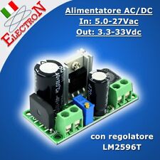 Convertitore Alimentatore AC-DC LM2596T In: 5V-27Vac, Out: 3.3-33Vdc /2A (3A)