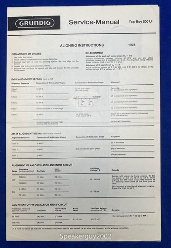 Manuale servizio originale - servizio,