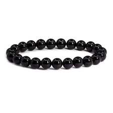 Bracciale con perle 8mm Nero a