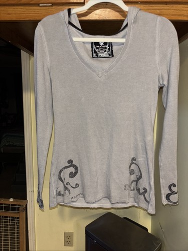 Henley grigio con - , cappuccio