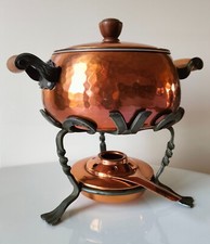 Fornello Pentola per  Fondue Bourguignonne in Rame Stockli Netstal