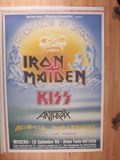 Poster Concerto IRON MAIDEN KISS MODENA 100X70 cm 10/11/1988[PE 0037-E]