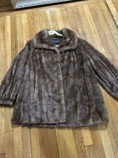 Cappotto visone marrone chiaro