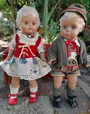 Bambola vintage marchio Schildkrot tartaruga Germania coppia