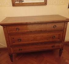 Como,comodini e specchiera Annibale Colombo, colore ciliegio 