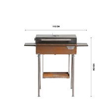 Barbecue a carbone in acciaio