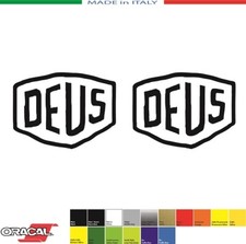 2 ADESIVI DEUS EX MACHINA mm.120x88 STICKERS KLEBSTOFFE PEGATINA TRIUMPH HARLEY