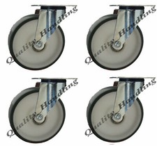 200mm Rotelle Poliuretano Nylon 4 Girevole 300kg Resistente 1200kg Set - Di 4