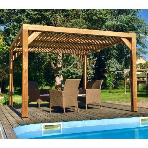 Gazebo pergola legno 4x3 - gazebo, in