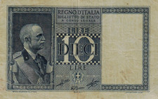 REGNO D'ITALIA LIRE DIECI -