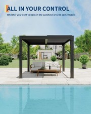 Ft aluminum pergola - x,