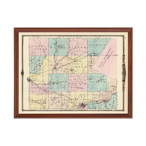Vecchia mappa della contea - , di