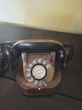 Antico Telefono Rame Ottone Bachelite Anni 30/40
