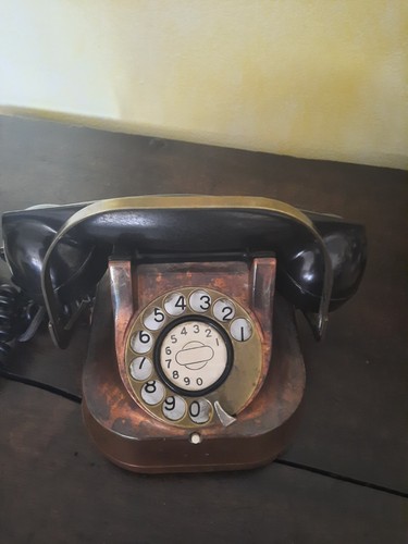 Antico telefono rame - antico,