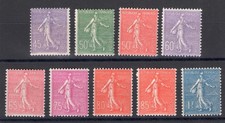1924-26 FRANCIA - n. Seminatrice inferiore 197/205 linea valore 9 - MNH**