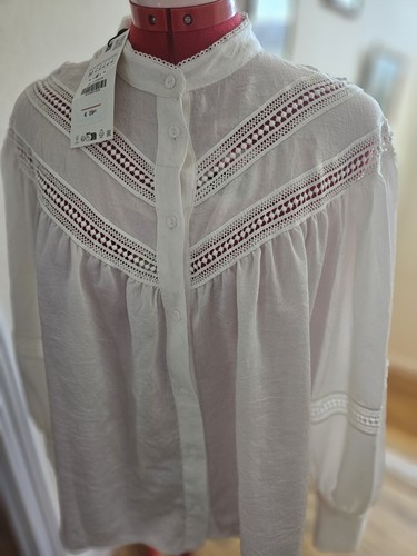 Blusa manica lunga ricamata