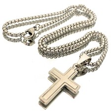Collana con croce rosario in
