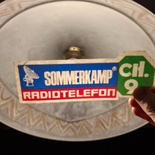 adesivo vintage STICKER kleber vetrofania sommerkamp radiotelefon