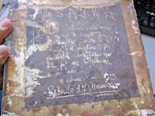 Scatola latta SAIWA Promozionale GRATIS con dedica Gabriele D'annunzio - 1929